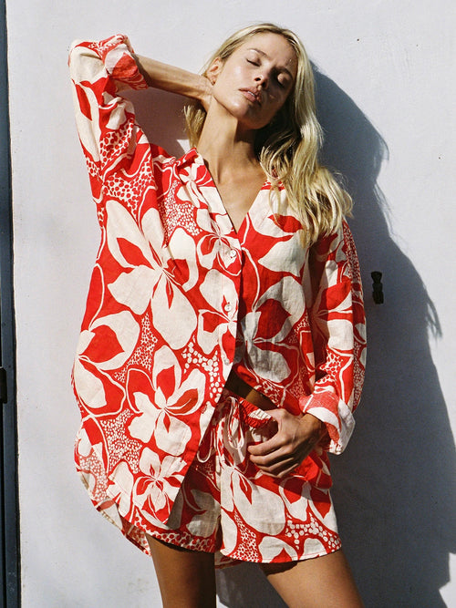 Rio Tunic in Hibiscus Bloom