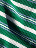 Lisette Dress in Green Audrey Stripe