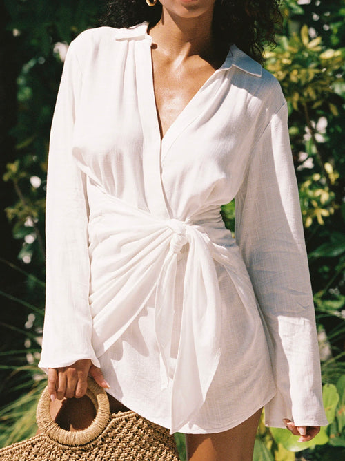 Las Palmas Dress in Cream