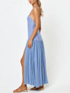Row Maxi Dress in Chambray