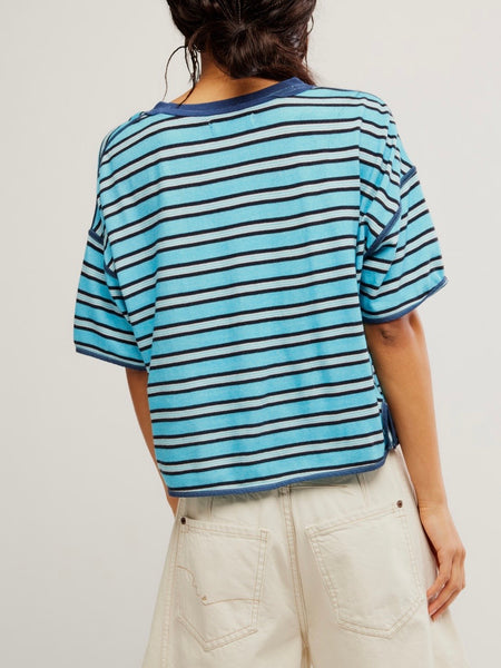 Clean Rugby Tee in Blue Combo