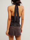 Ramona Printed Halter in Black Combo