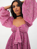 Francesca Mini Dress in Purple