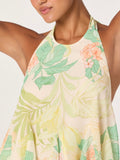 Belen Top in Green Peach Tropical