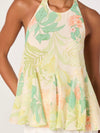 Belen Top in Green Peach Tropical