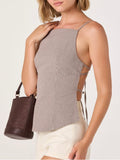 Nora Top in Brown Gingham