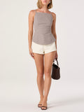 Nora Top in Brown Gingham