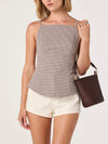 Nora Top in Brown Gingham
