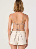 Nora Top in Brown Gingham