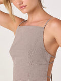 Nora Top in Brown Gingham