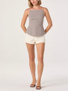 Nora Top in Brown Gingham