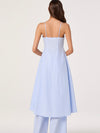 Rena Tunic Top in Blue Pinstripe