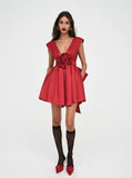 Rose Mini Dress in Red