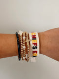 Chiefs Era Embroidered Bracelet in Ivory