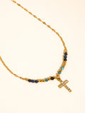 Merel Stone Cross Necklace