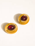 Pine Red Stone Studs