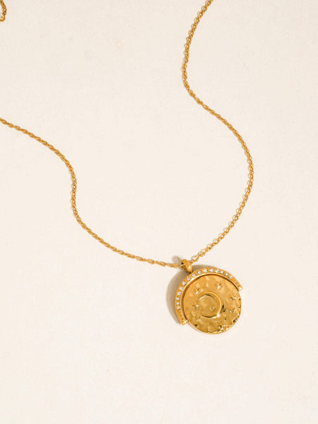 Reese Coin CZ Necklace