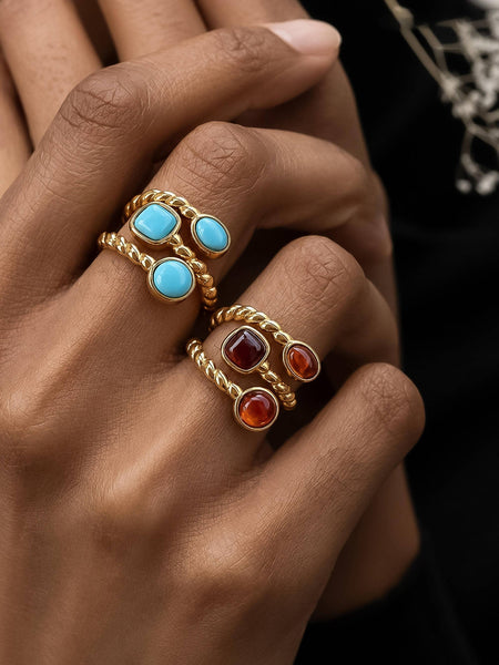 Tansia Stone Ring in Turquoise