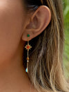 Bellevie Gemstone Drop Earrings in Multi