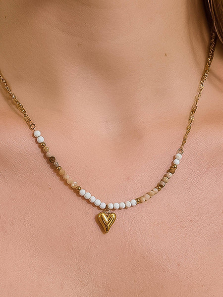 Orlena Stone Heart Necklace