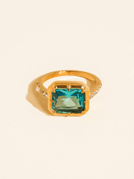 Verdet Gemstone Ring in Blue