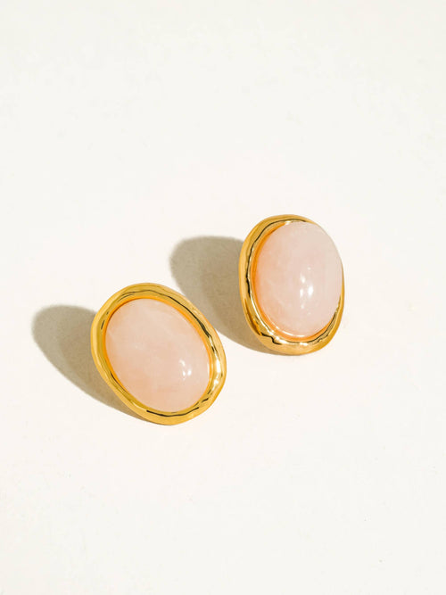 Dahlia Vintage Stone Earring in Rose