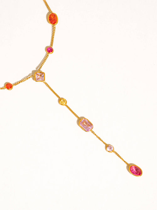 Briennon Beaded Y Necklace in Multi
