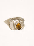 Jaspe Tiger Eye Statement Ring in Silver