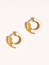 Odessa Enamel Hoops in White