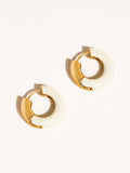 Odessa Enamel Hoops in White