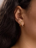 Echo CZ Crossover Earrings