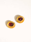 Pine Red Stone Studs