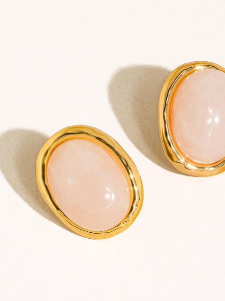Dahlia Vintage Stone Earring in Rose