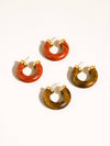 Quinnley Stone Hoops in Red