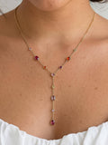 Briennon Beaded Y Necklace in Multi