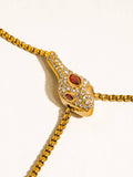 Nash CZ Snake Lariat Necklace
