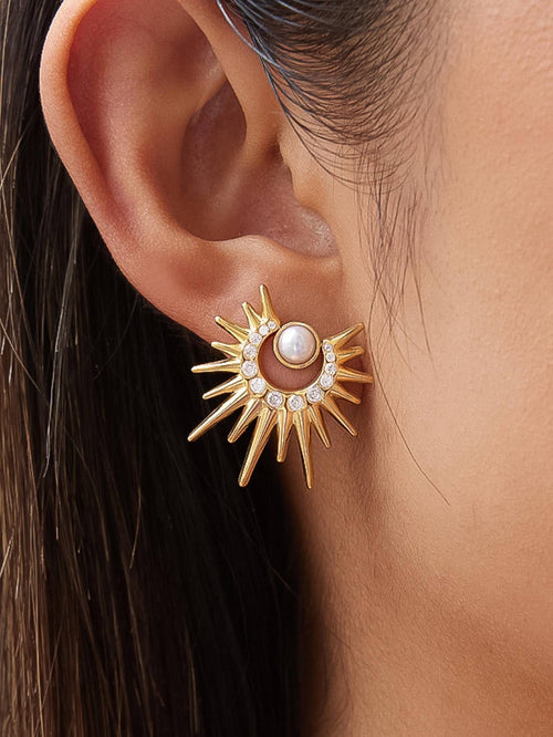 Kindred Pearl Sunburst Earrings