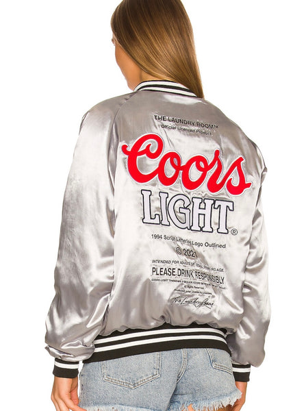COORS Bomber Jacket in Silver