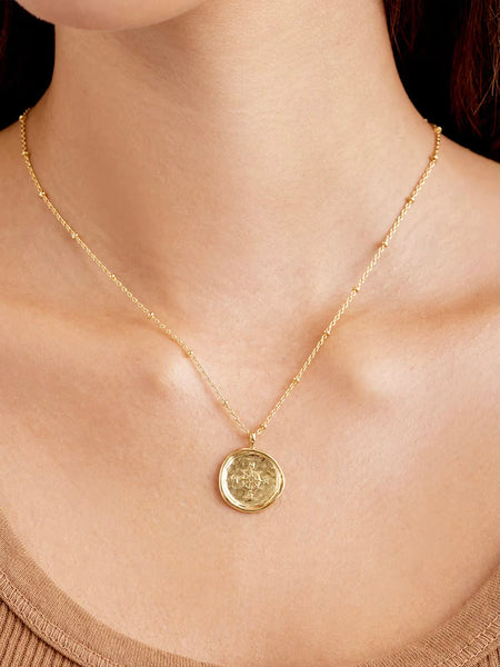 Compass Coin Necklace