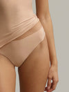 Butter Mid-Rise Thong in Beige