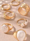 Pearl Assorted Ring Set in Gold
