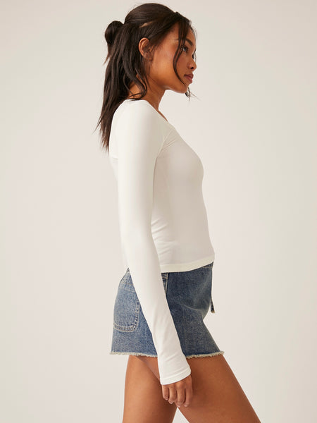 Must Have Scoop Layering Top in Ivory