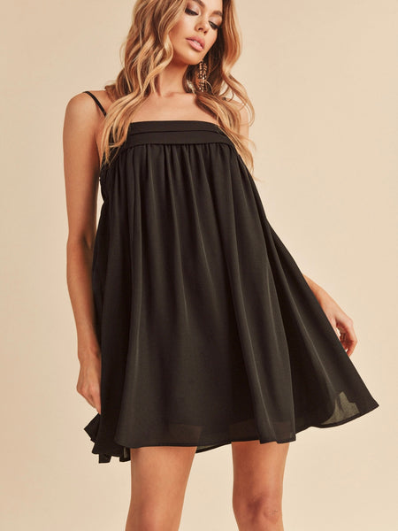 Ella Chiffon Dress in Black