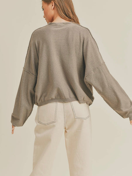 Staycation Sweater in Grey