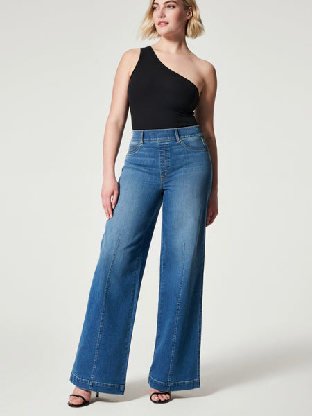 Seamed Front Wide Leg Jean in Vintage Indigo