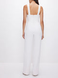 Luxe Suiting Column Jumpsuit in Ivory