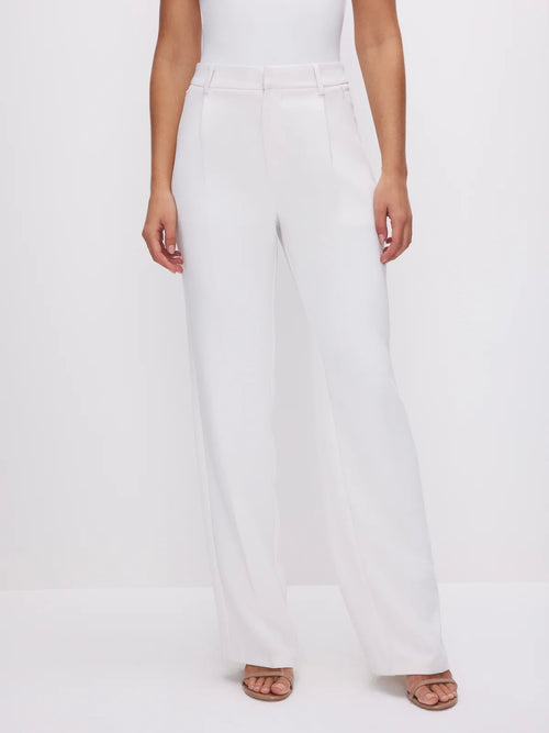 Luxe Suiting Column Trouser in Ivory