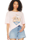 Beer Wolf Time Oversize Tee in Blush