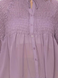 She's Elegant Smocked Blouse in Lavender
