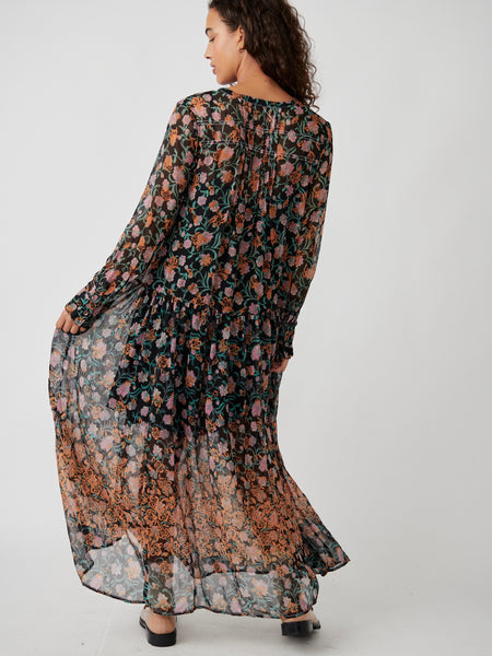 See It Through Dress in Black Combo